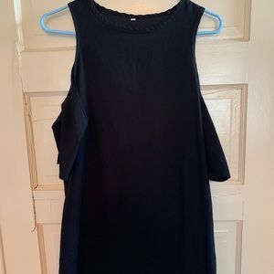 Black cold shoulder tunic